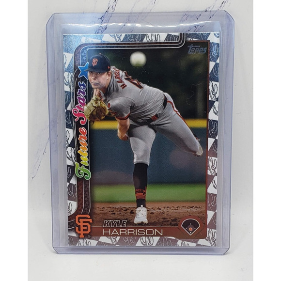 2025 Topps Series 1 Future Stars Kyle Harrison #177 Cactus Foil Giants - Picture 1 of 4
